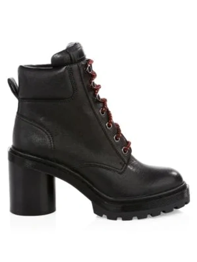 Shop Marc Jacobs Crosby Leather Hiking Boots In Black