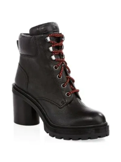 Shop Marc Jacobs Crosby Leather Hiking Boots In Black