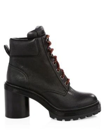 Shop Marc Jacobs Crosby Leather Hiking Boots In Black