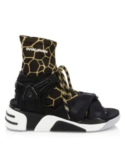 Shop Marc Jacobs Somewhere Sock Sport Sandals In Black