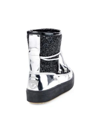 Shop Chiara Ferragni Glitter Snow Boots In Black