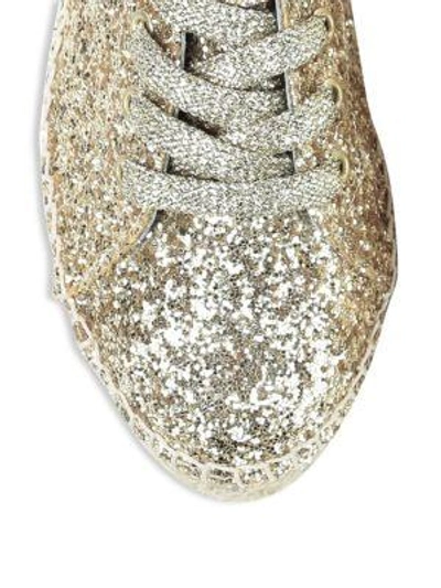 Shop Chiara Ferragni Glitter Platform Sneakers In Gold