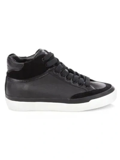 Shop Rag & Bone Rb Army High-top Leather Sneakers In Black