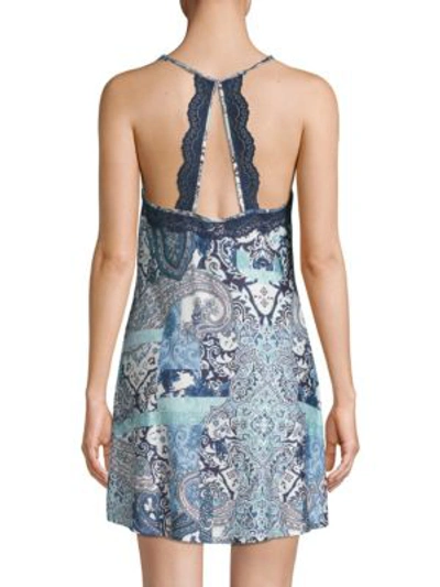 Shop In Bloom On The Water Chemise In Navy Aqua