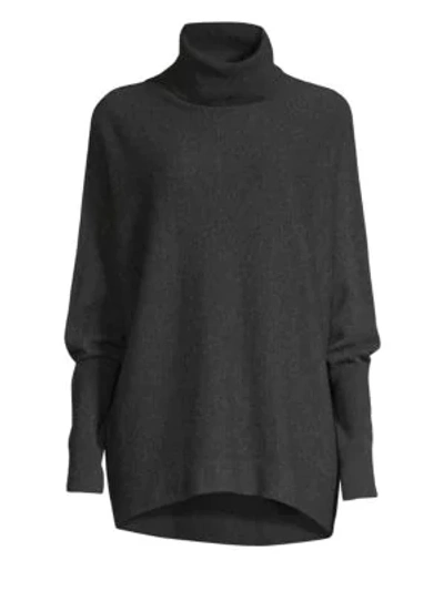 Shop Joie Aydin Oversized Wool & Cashmere Turtleneck Sweater In Heather Charcoal