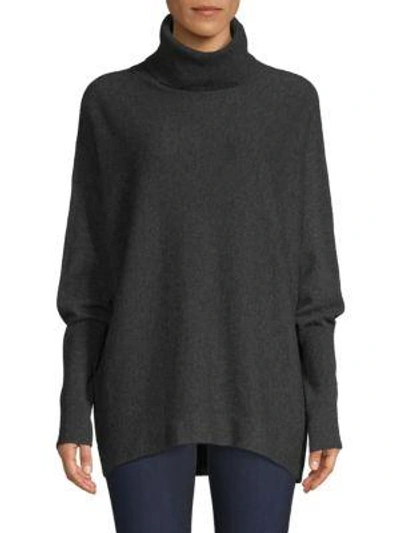 Shop Joie Aydin Oversized Wool & Cashmere Turtleneck Sweater In Heather Charcoal
