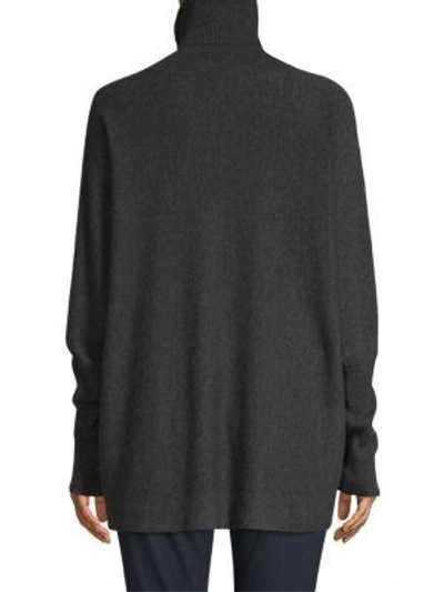Shop Joie Aydin Oversized Wool & Cashmere Turtleneck Sweater In Heather Charcoal