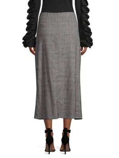 Shop Amur Twist Knot High-low Skirt In Grey