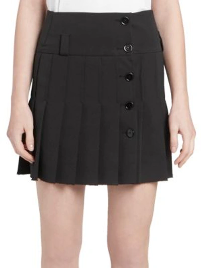 Shop Carven Pleated Mini Skirt In Noir