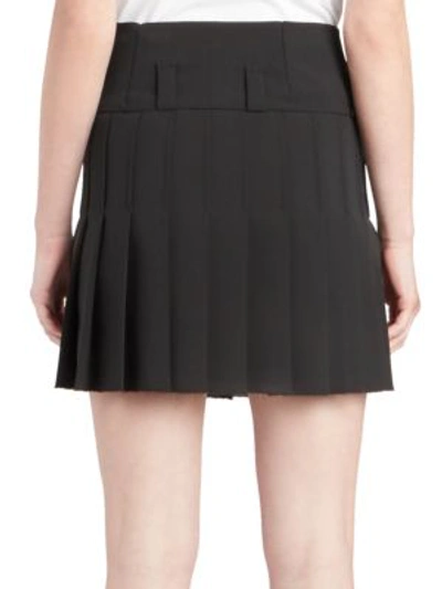 Shop Carven Pleated Mini Skirt In Noir