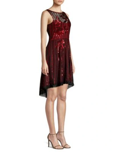 Shop Parker Black Abba Sequin High-low Dress In Rosewood