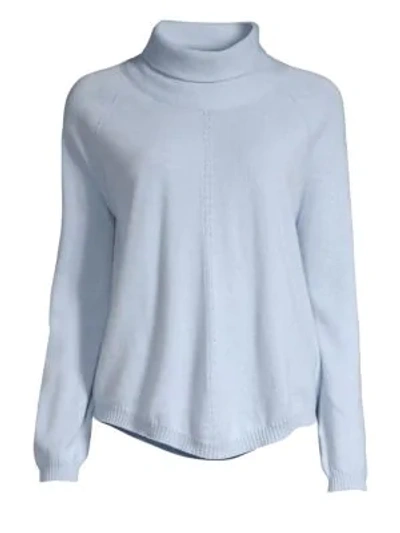 Shop Piazza Sempione Virgin Wool & Cashmere Turtleneck Sweater In Blue