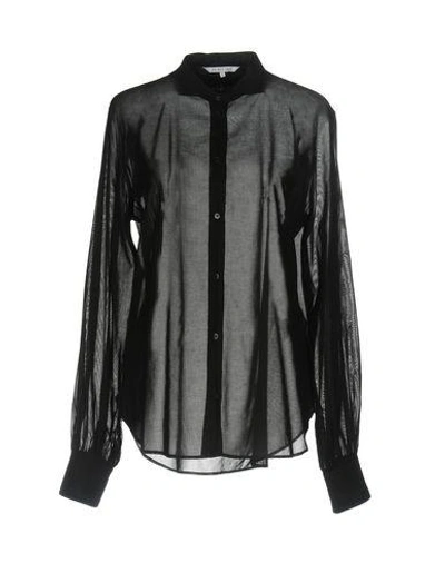 Shop Helmut Lang Solid Color Shirts & Blouses In Black