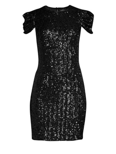 Shop Michael Kors Sequin Sheath Dress In Black