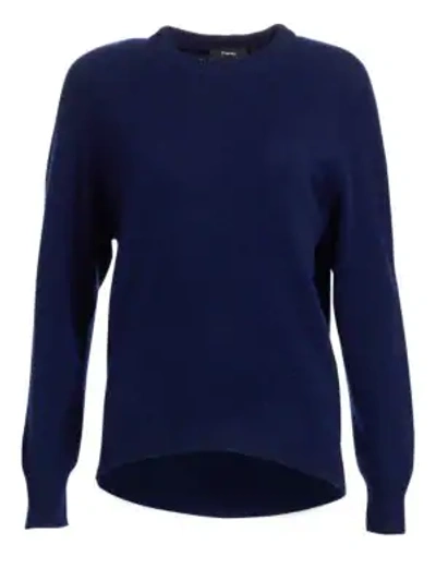 Shop Theory Cashmere Knit Jumper In Persian Blue