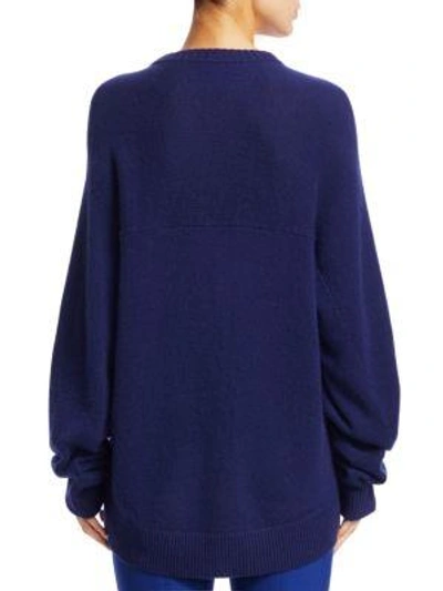 Shop Theory Cashmere Knit Jumper In Persian Blue