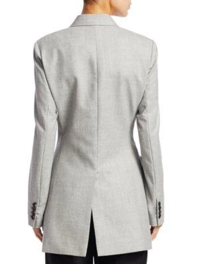 Shop Theory Overlap Oversized Blazer In Pale Grey