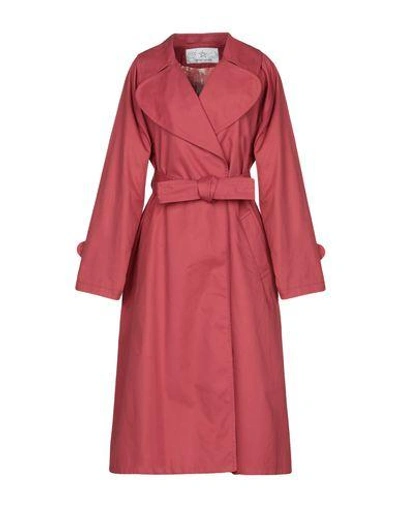 Shop Tsumori Chisato Overcoats In Brick Red
