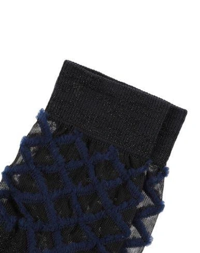 Shop Pierre Mantoux Socks & Tights In Dark Blue