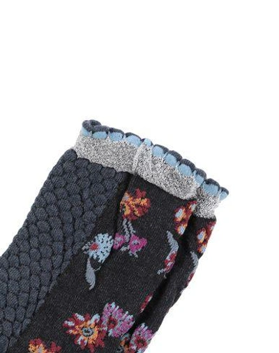 Shop Pierre Mantoux Short Socks In Steel Grey