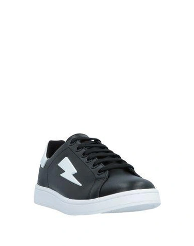 Shop Neil Barrett Woman Sneakers Black Size 9 Soft Leather