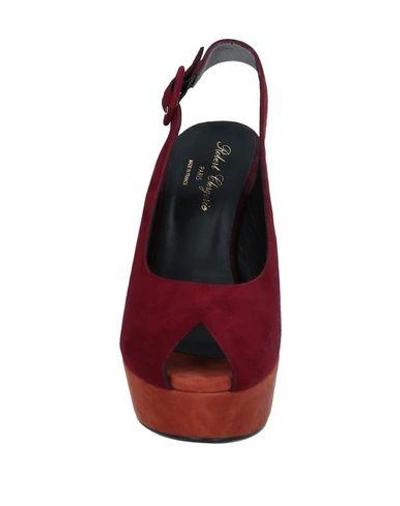 Shop Robert Clergerie Sandals In Garnet