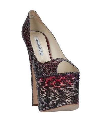 Shop Brian Atwood Pumps In Garnet