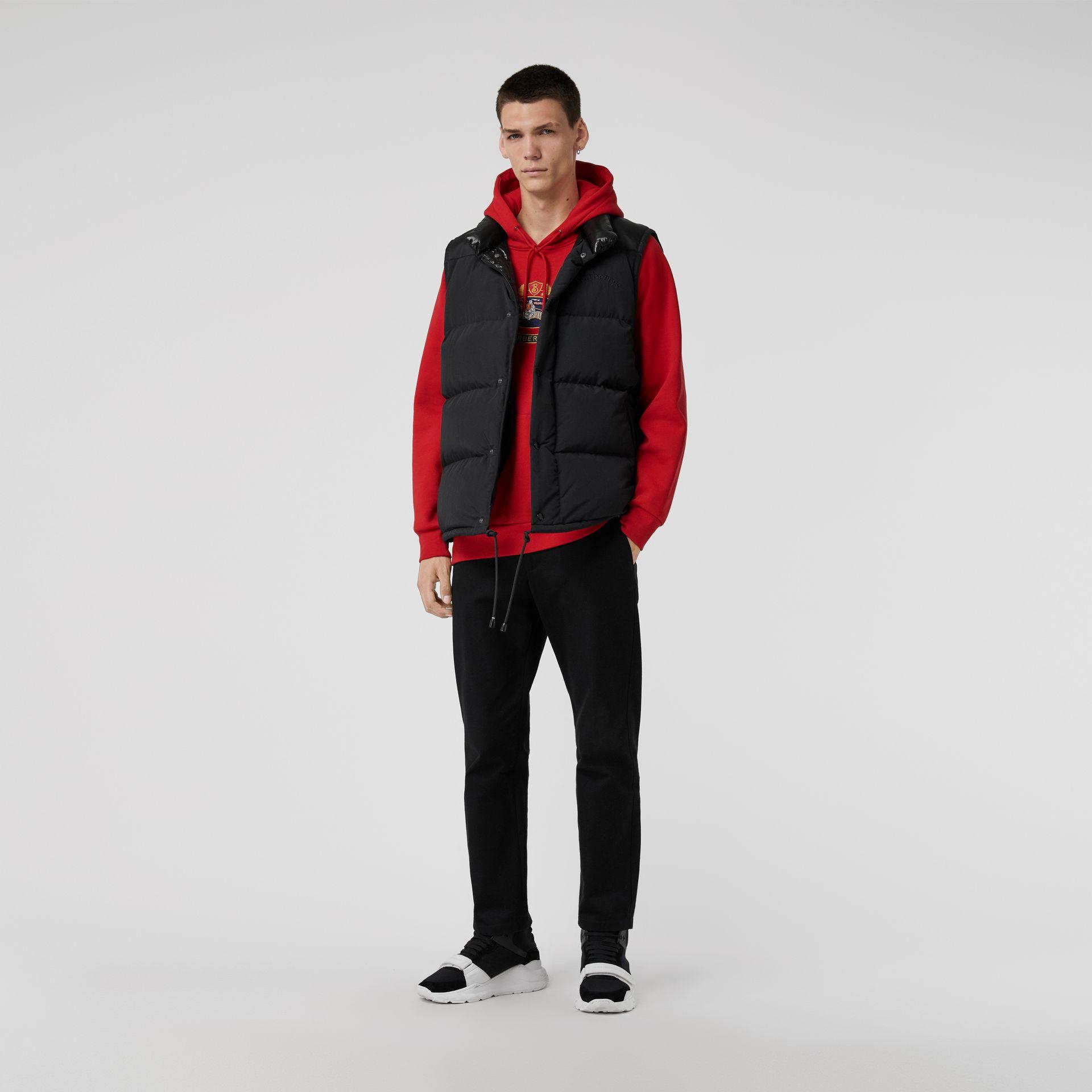 burberry embroidered archive logo jersey hoodie