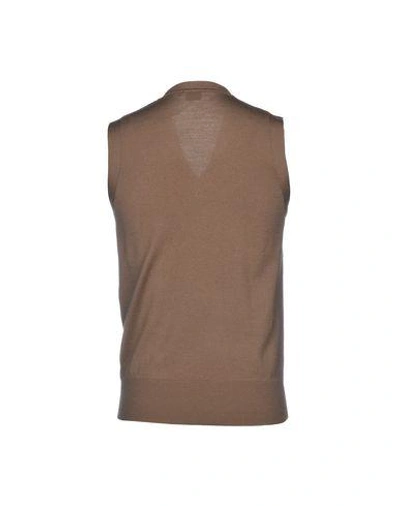 Shop Ps By Paul Smith Sleeveless Sweater In Khaki