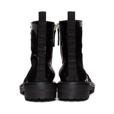 Shop Yang Li Black Lace Up Boots In 99 Black