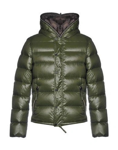 Shop Duvetica Down Jacket In Military Green