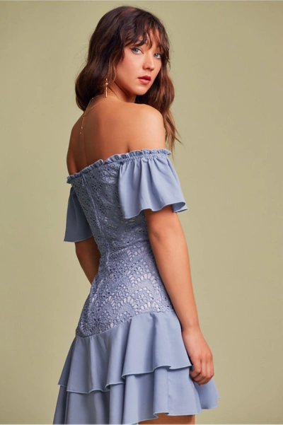 Shop Finders Sunseeker Mini Dress In Cornflower Blue