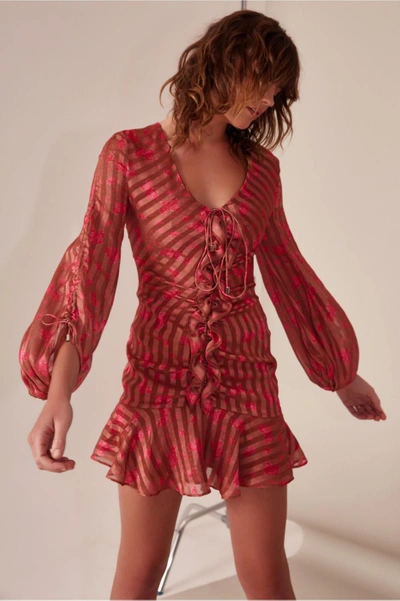 Shop C/meo Collective Significant Mini Dress In Copper Rose