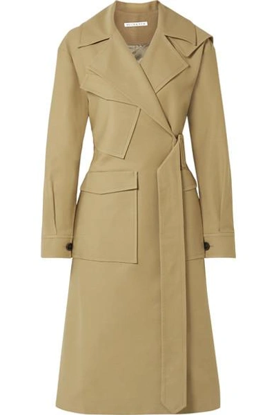 Shop Rejina Pyo Avery Oversized Belted Two-tone Cotton-twill Trench Coat In Sand