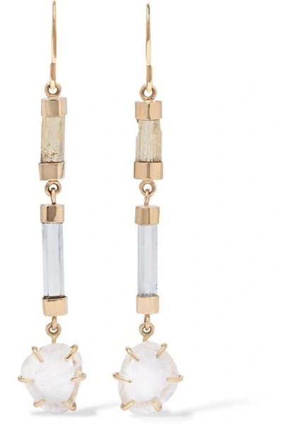 Shop Melissa Joy Manning 14-karat Gold Multi-stone Earrings