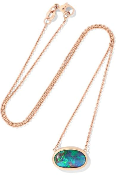 Shop Kimberly Mcdonald 18-karat Rose Gold Opal Necklace