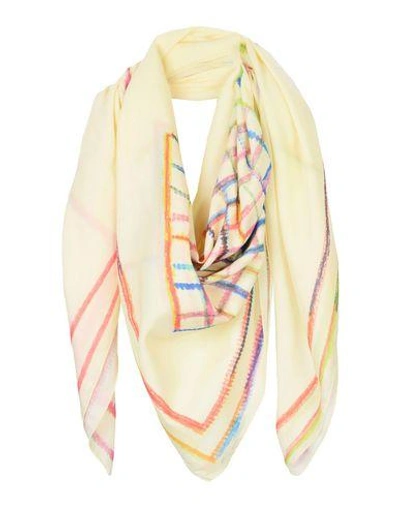 Shop Mafalda Von Hessen Square Scarf In Light Yellow