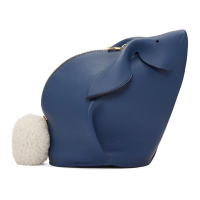 Shop Loewe Blue Mini Bunny Bag In 5088 Blue