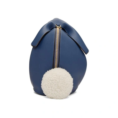 Shop Loewe Blue Mini Bunny Bag In 5088 Blue