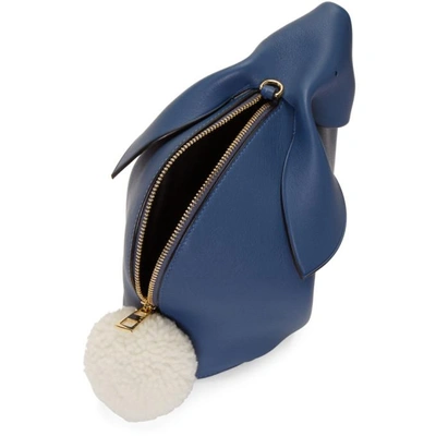 Shop Loewe Blue Mini Bunny Bag In 5088 Blue