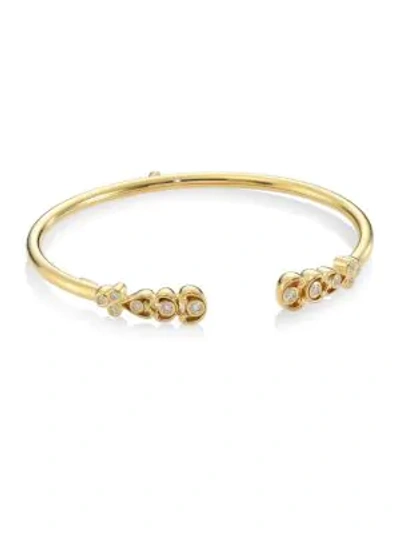 Shop Temple St Clair Dynasty Bellina 18k Yellow Gold & Diamond Bangle Bracelet