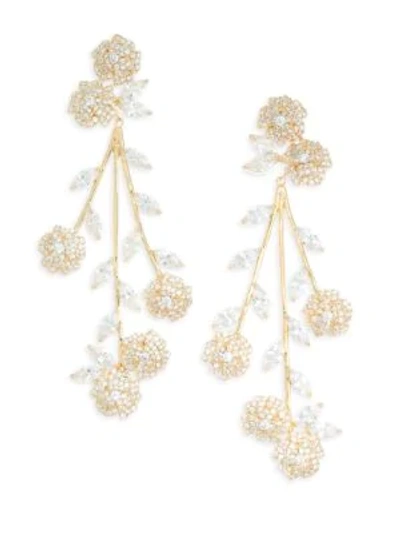 Shop Kate Spade That Special Sparkle Statement Earrings In Yellow Gold