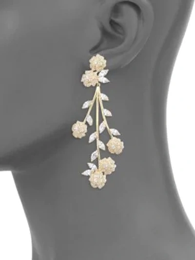 Shop Kate Spade That Special Sparkle Statement Earrings In Yellow Gold