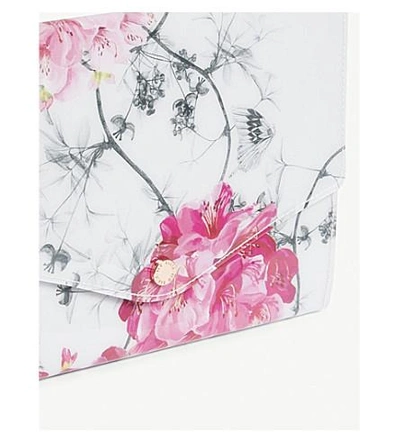 Shop Ted Baker Floral Clutch In Grey