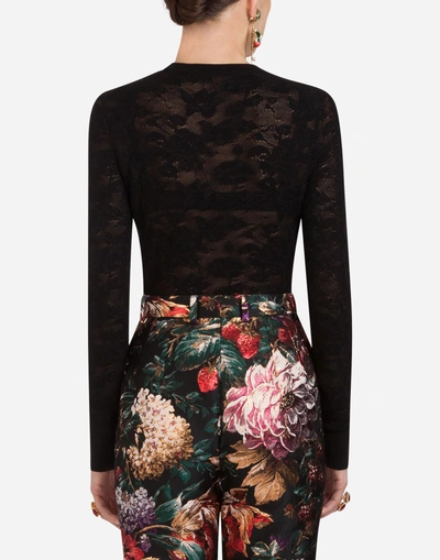 Shop Dolce & Gabbana Wool And Viscose Knit In Black