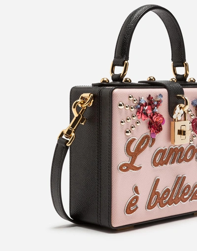 Shop Dolce & Gabbana Dolce Box Bag In Dauphine Calfskin In Multicolor