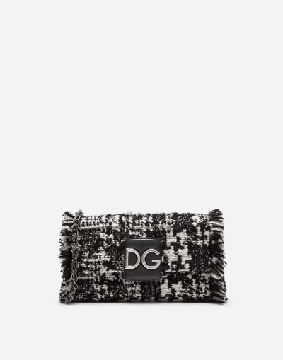 Shop Dolce & Gabbana Dg Millennials Shoulder Bag In Two-tone Tweed In Multicolor