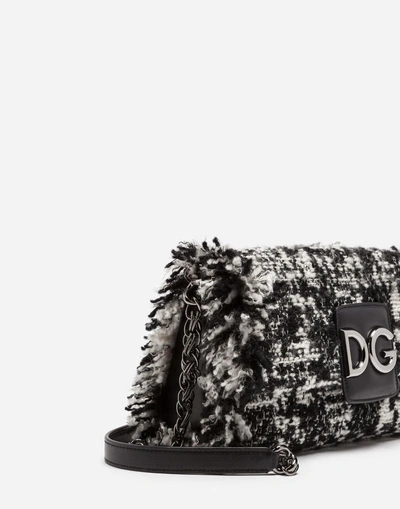 Shop Dolce & Gabbana Dg Millennials Shoulder Bag In Two-tone Tweed In Multicolor