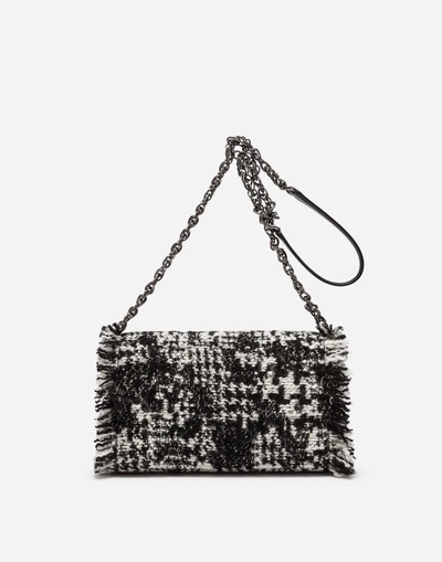 Shop Dolce & Gabbana Dg Millennials Shoulder Bag In Two-tone Tweed In Multicolor