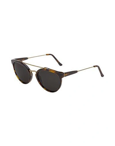 Shop Super Sunglasses In Brown